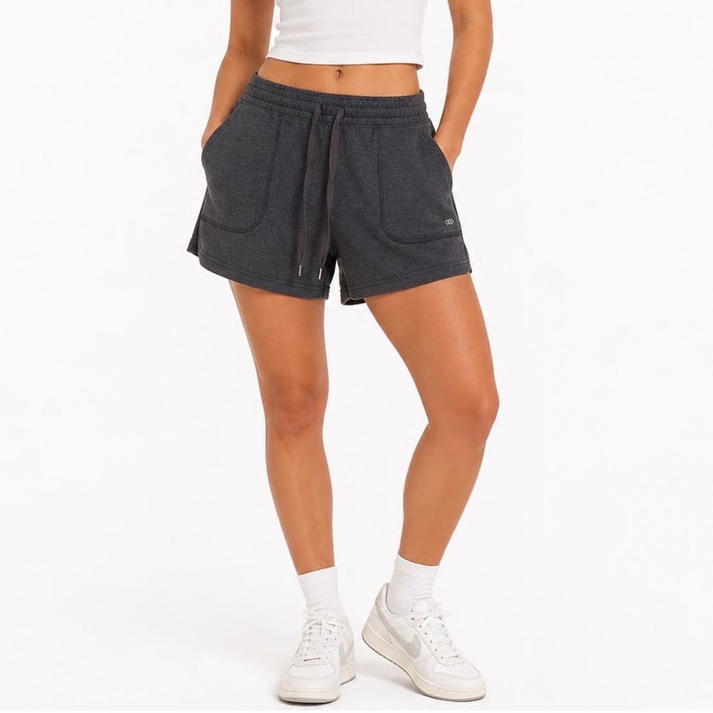 LEG3ND Charcoal Gray Heathered Athletic Lounge Shorts Size M